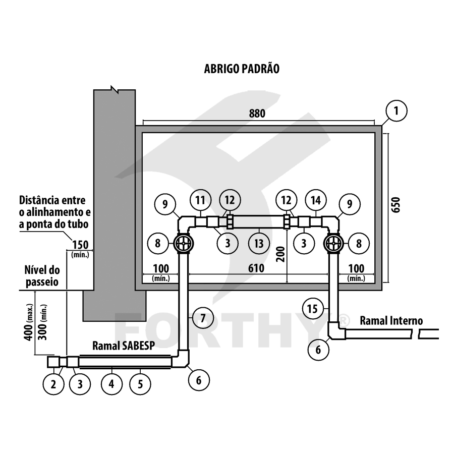 Kit Cavalete Simples DN25 1″ V6