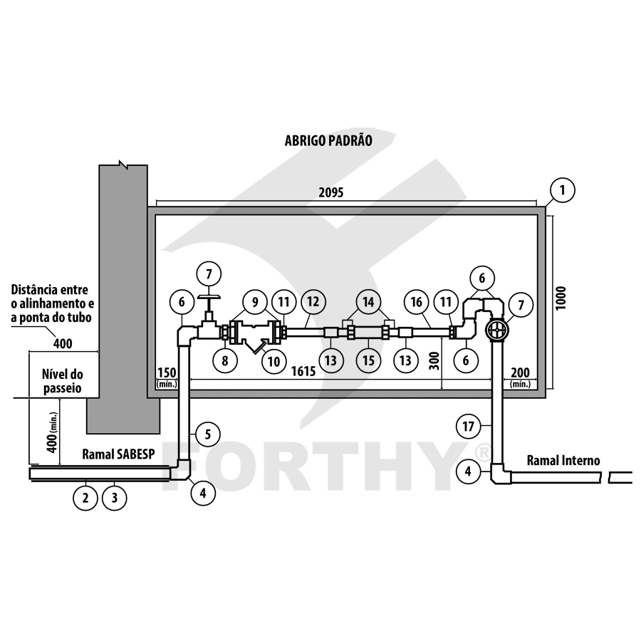 Kit Cavalete Simples com Redução DN50 X DN25 2″ X 1″ com filtro V6