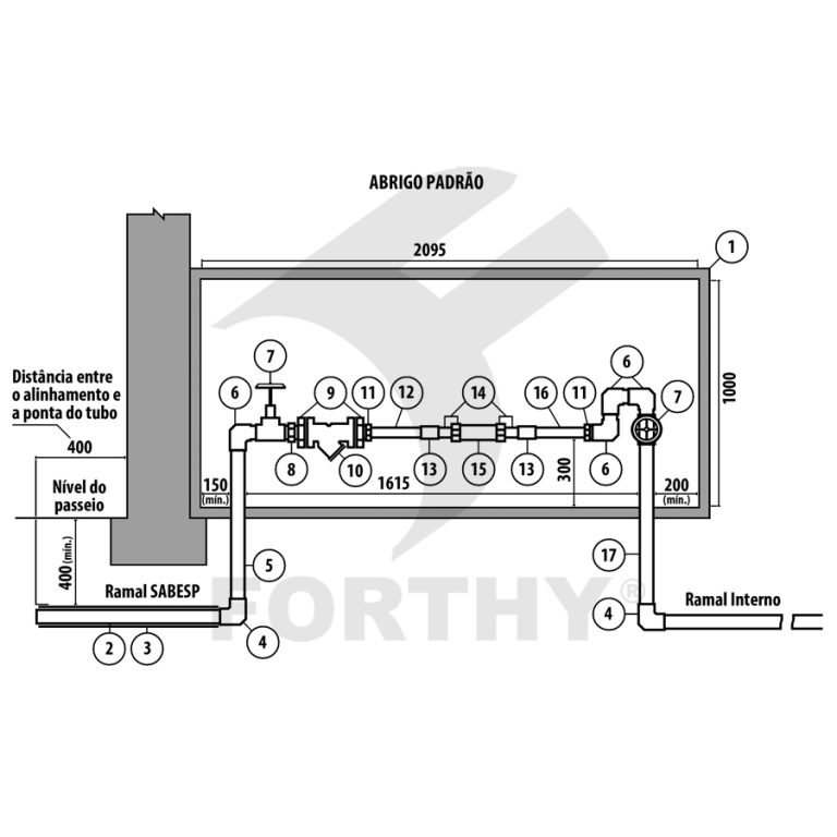 Kit Cavalete Simples com Redução DN50 X DN40 2″ X 1.1/2″ com filtro V6